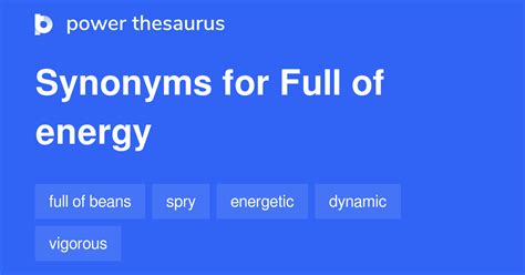 full of energy synonyms.